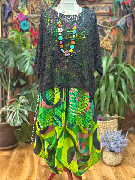 ONYX MOON LOOSE WEAVE PULLOVER