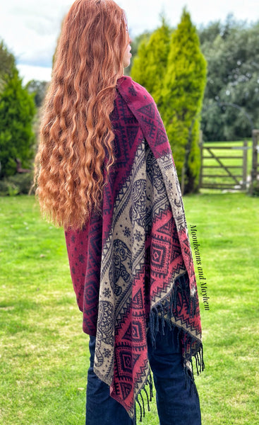 INDIAN ELEPHANT BLANKET WRAP / SHAWL