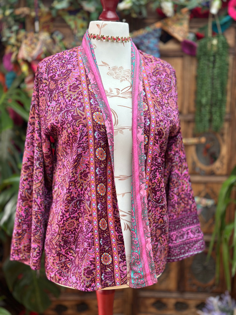 DELICIOUS PORTOBELLO ROAD SAREE KIMONO JACKET (OF766)