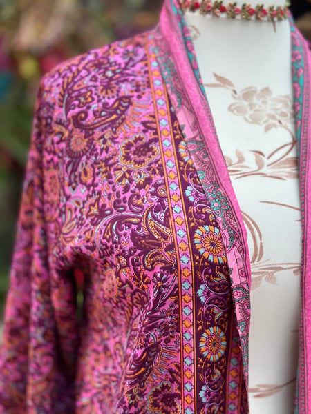DELICIOUS PORTOBELLO ROAD SAREE KIMONO JACKET (OF766)