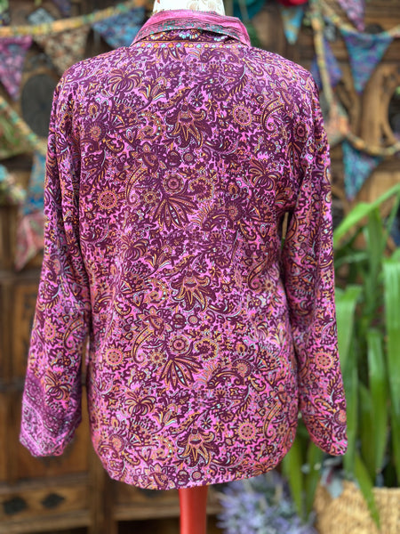 DELICIOUS PORTOBELLO ROAD SAREE KIMONO JACKET (OF766)