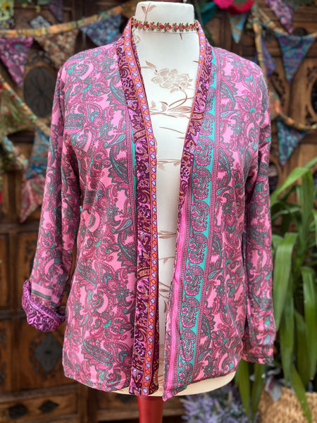 DELICIOUS PORTOBELLO ROAD SAREE KIMONO JACKET (OF766)