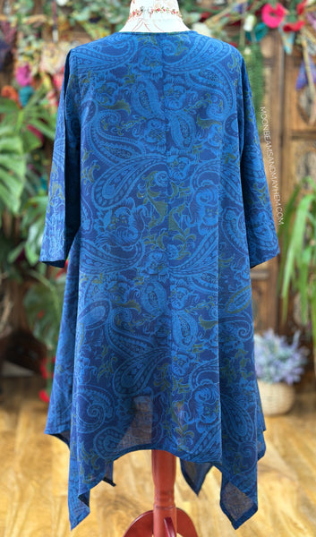 MOONSHADOW BLUE ART TUNIC/DRESS  S528