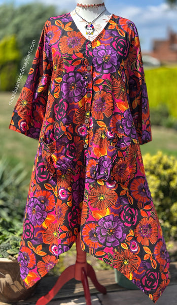 ORCHID SUNSET ART TUNIC/DRESS S530