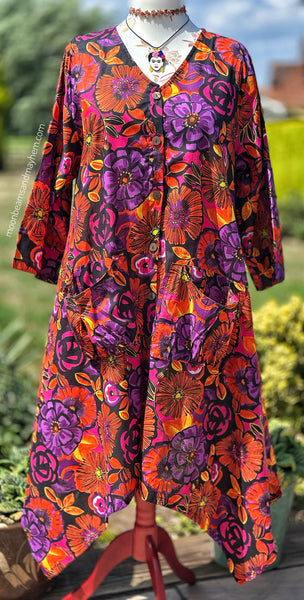 ORCHID SUNSET ART TUNIC/DRESS S530