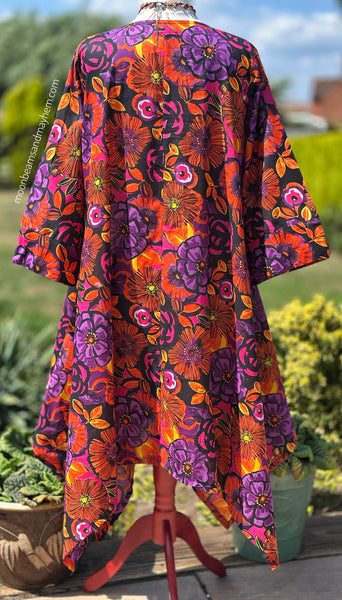 ORCHID SUNSET ART TUNIC/DRESS S530