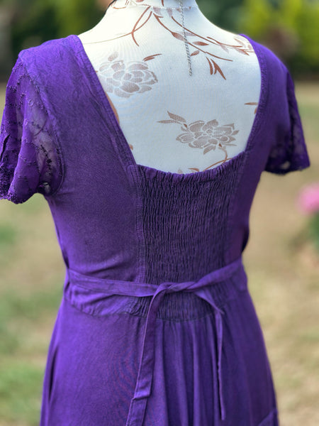 SACRED PURPLE MOONDANCE MIDI DRESS (MD201)