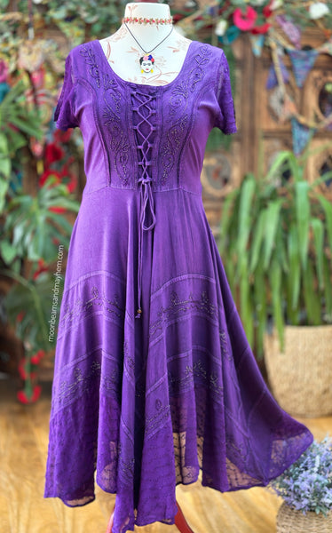 SACRED PURPLE MOONDANCE MIDI DRESS (MD201)
