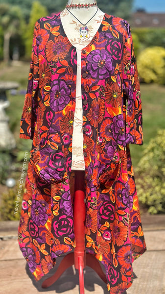 ORCHID SUNSET ART TUNIC/DRESS S530