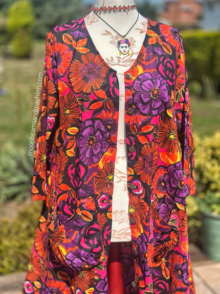 ORCHID SUNSET ART TUNIC/DRESS S530