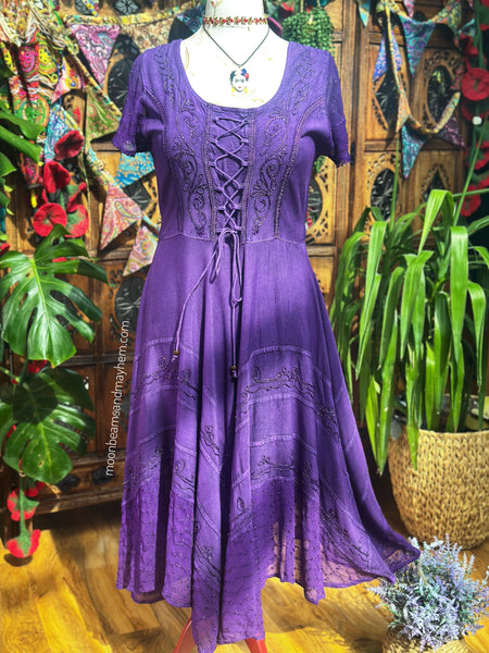 SACRED PURPLE MOONDANCE MIDI DRESS (MD201)