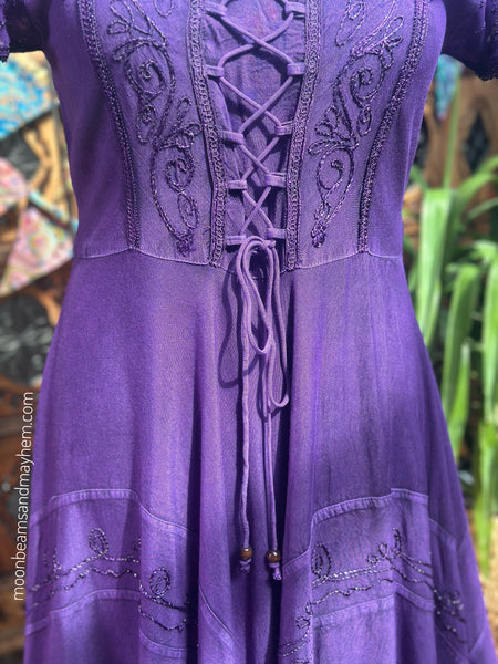 SACRED PURPLE MOONDANCE MIDI DRESS (MD201)