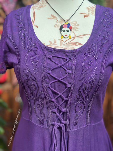 SACRED PURPLE MOONDANCE MIDI DRESS (MD201)