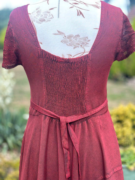 INDIAN RED MOONDANCE MIDI DRESS (MD204)