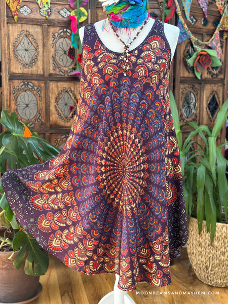 STARSHINE PLUM TUNIC / DRESS SIZE L / XL