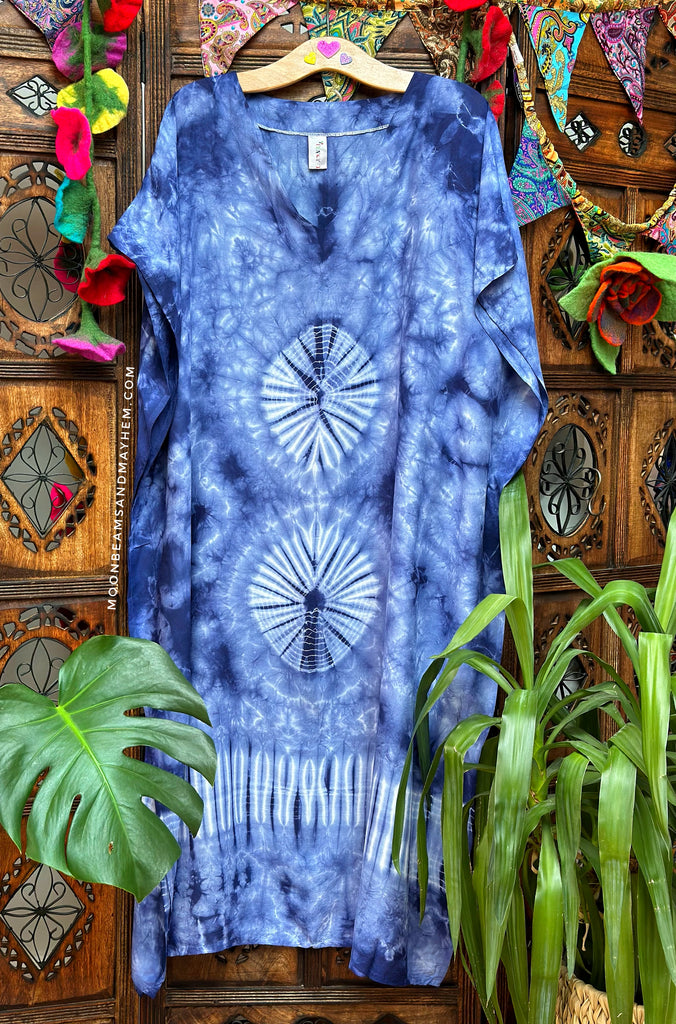 SEA BLUE TIE DYE KAFTAN