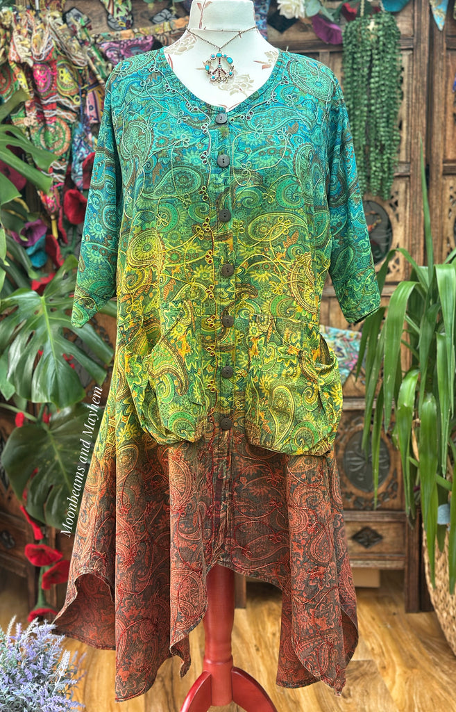 SUNDANCE COTTON SMOCK DRESS / TUNIC SIZE XL (SD128)