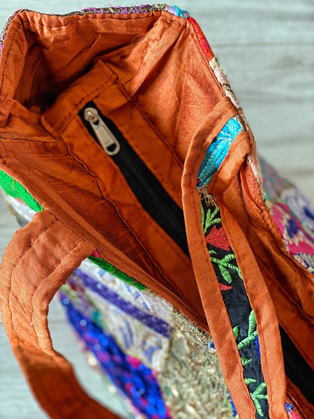 WILD SPIRIT EMBROIDERED SHOULDER BAG / TOTE - MoonbeamsandMayhem
