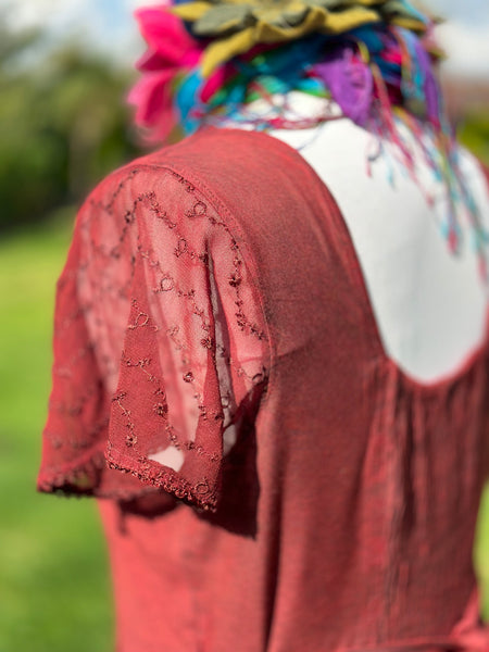 INDIAN RED MOONDANCE MIDI DRESS (MD204)