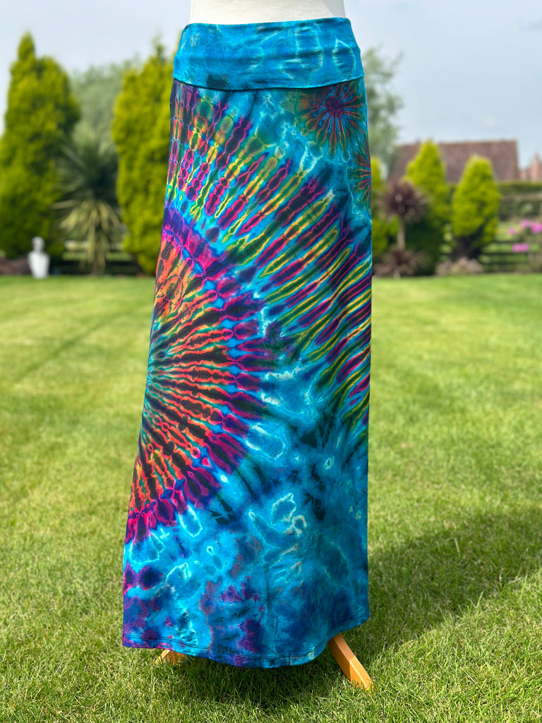 WILD CHILD AZURA BLUE LONG TIE DYE SKIRT SIZE REG / XL - MoonbeamsandMayhem