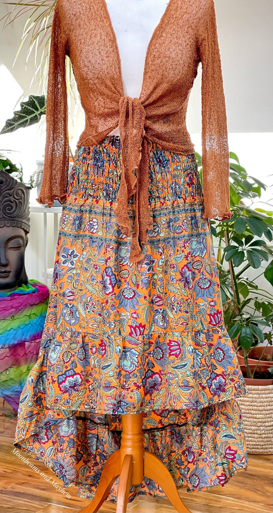 PORTOBELLO ROAD ASYMMETRICAL BOHEMIAN SKIRT - MoonbeamsandMayhem