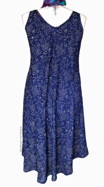 WONDERFUL STARSHINE PERSIAN BLUE TUNIC / DRESS SIZE L / XL - MoonbeamsandMayhem