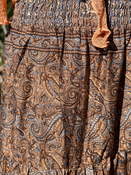 EARTHY PORTOBELLO ROAD ASYMMETRICAL BOHEMIAN SKIRT - MoonbeamsandMayhem