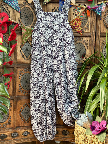 SKULL & BLOOM HAREM DUNGAREES