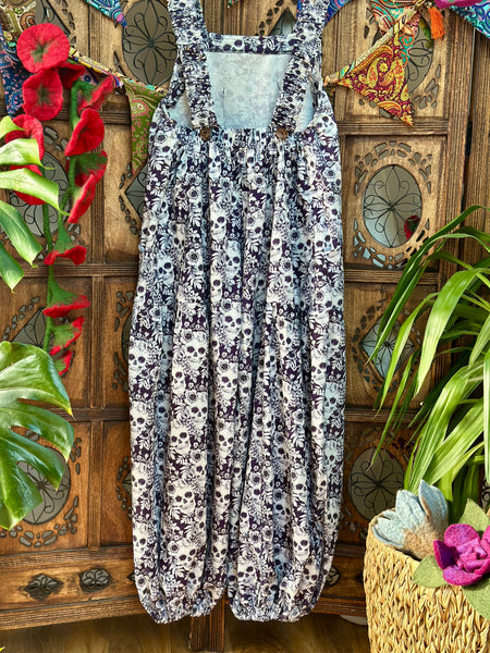 SKULL & BLOOM HAREM DUNGAREES