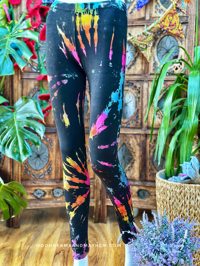 BLACK TIE DYE LEGGINGS WITH SOUL