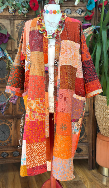 LONG SAFFRON SOUL KIMONO / DUSTER COAT (OF745SL)