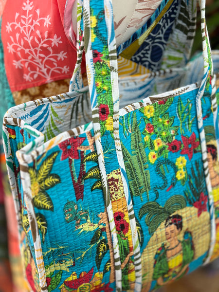 KANTHA GODDESS SHOPPER BAG (BA132)