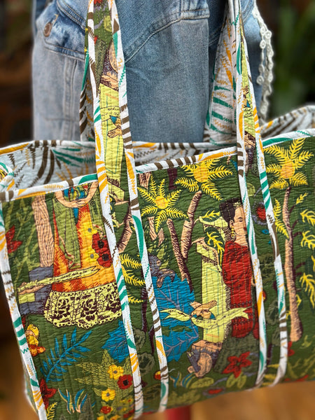KANTHA GODDESS SHOPPER BAG (BA136)