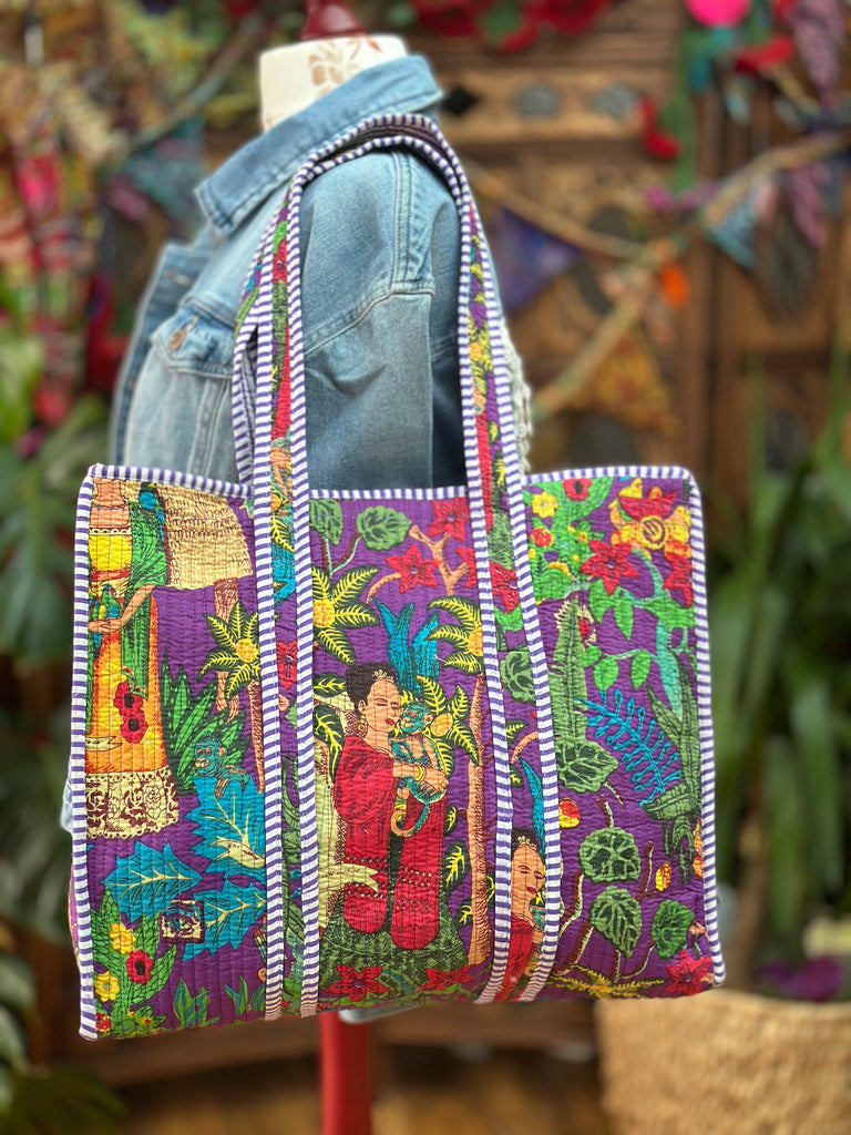 KANTHA GODDESS SHOPPER BAG  (BA134)