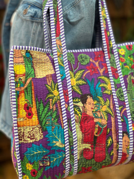 KANTHA GODDESS SHOPPER BAG  (BA134)