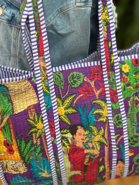KANTHA GODDESS SHOPPER BAG  (BA134)