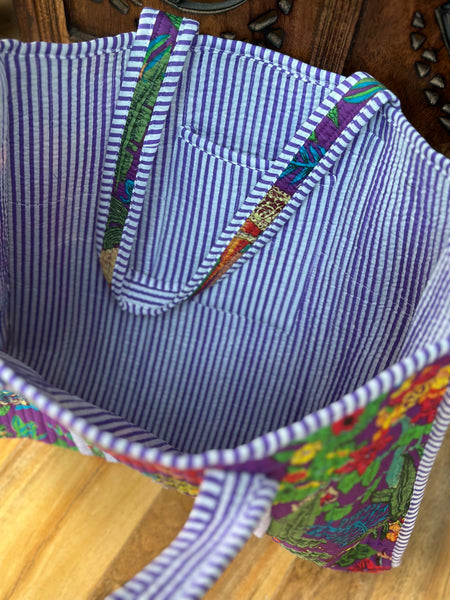 KANTHA GODDESS SHOPPER BAG  (BA134)