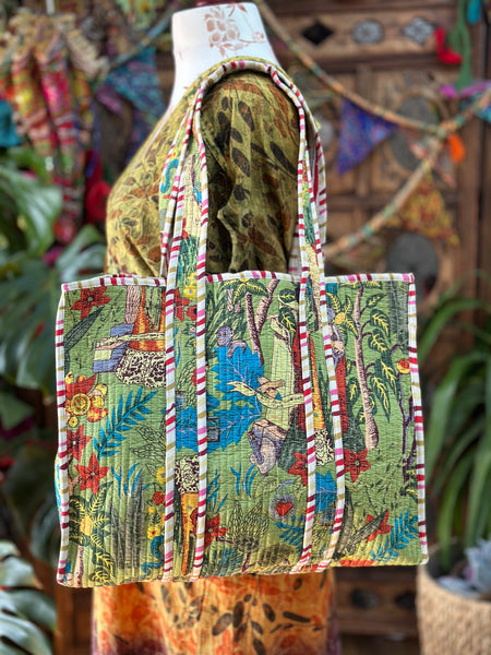 KANTHA GODDESS SHOPPER BAG (BA137)