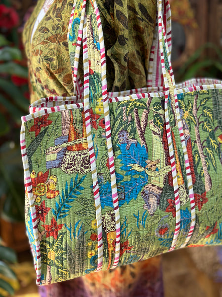 KANTHA GODDESS SHOPPER BAG (BA137)