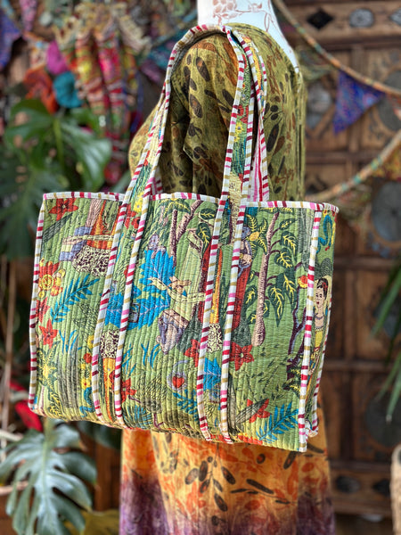KANTHA GODDESS SHOPPER BAG (BA137)