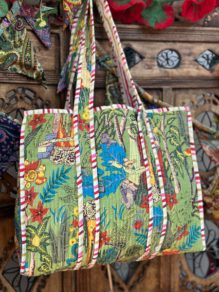 KANTHA GODDESS SHOPPER BAG (BA137)