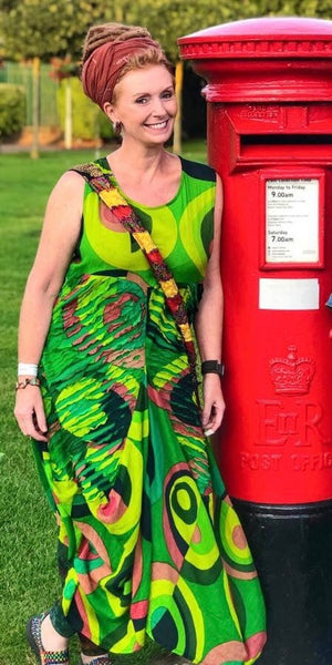 ELECTRIC GREEN ART DRESS