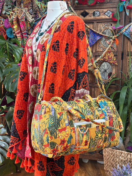 KANTHA GODDESS WEEKENDER HOLDALL DUFFLE BAG (BA138)