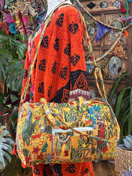 KANTHA GODDESS WEEKENDER HOLDALL DUFFLE BAG (BA138)