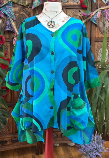 PAINTED SKY ART TUNIC (XL) (OF)