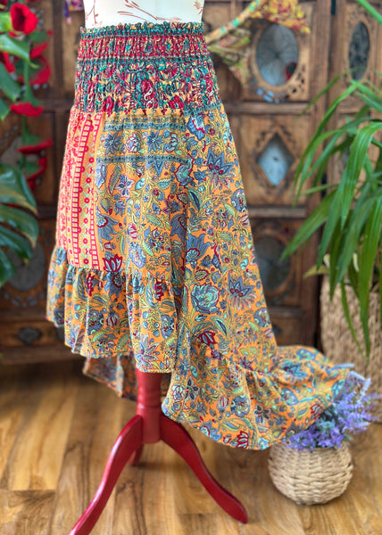 PORTOBELLO ROAD ASYMMETRICAL BOHEMIAN SKIRT (OF763)