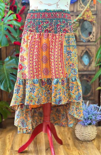 PORTOBELLO ROAD ASYMMETRICAL BOHEMIAN SKIRT (OF763)