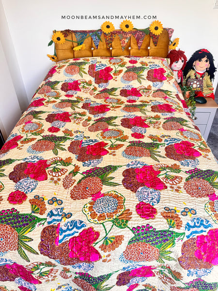 DOUBLE KANTHA THROW (MELLOW SUN)