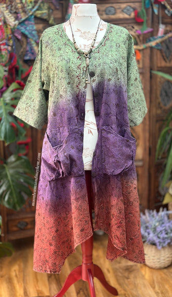 SUNDANCE COTTON SMOCK DRESS / TUNIC SIZE L (SD114)