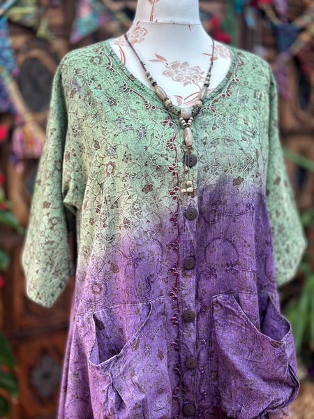 SUNDANCE COTTON SMOCK DRESS / TUNIC SIZE L (SD114)